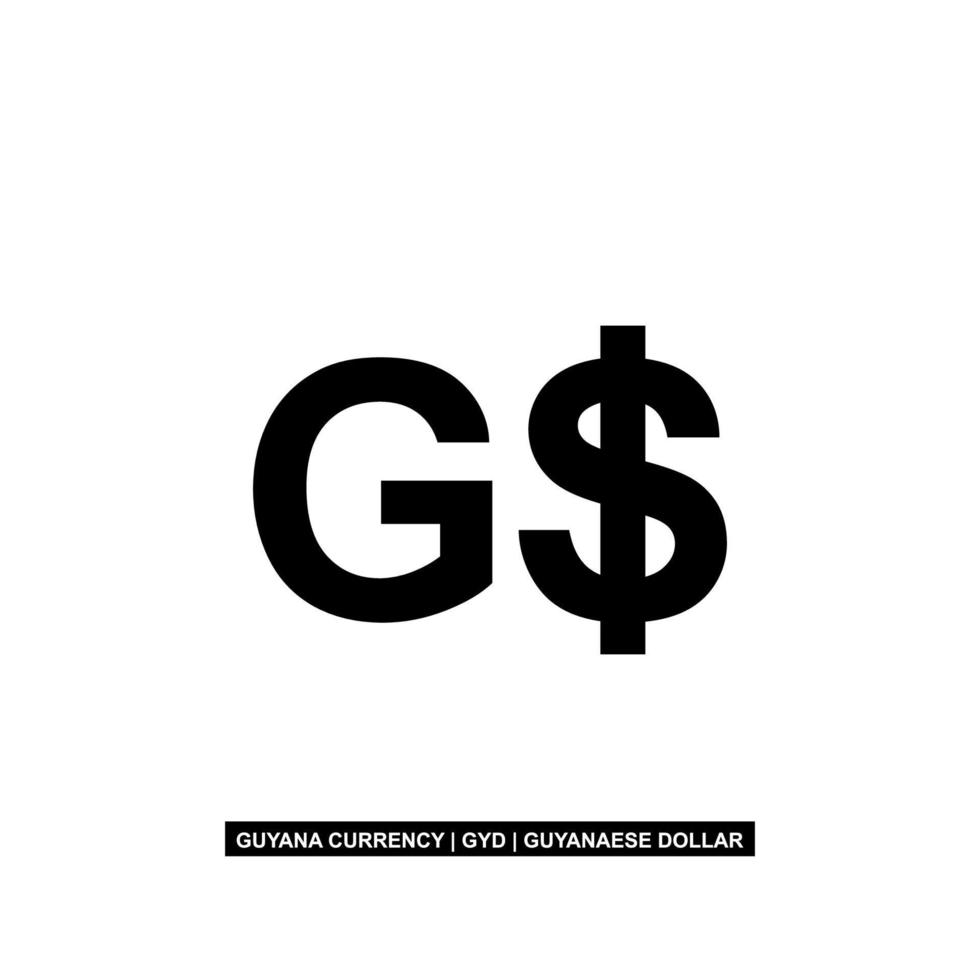 Guyana Currency, Guyanaese Dollar Icon, GYD Sign. Vector Illustration