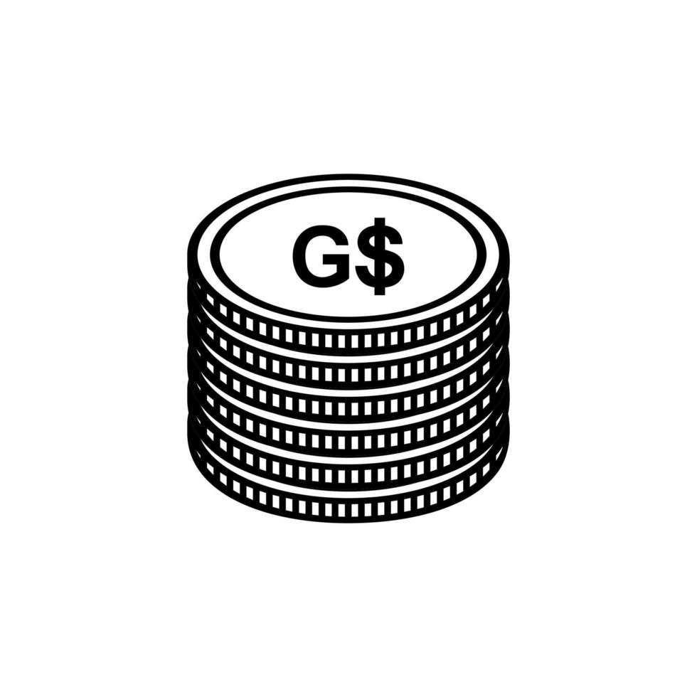 Guyana Currency, Guyanaese Dollar Icon, GYD Sign. Vector Illustration