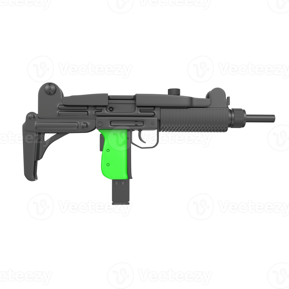 arma uzi aislada en transparente png