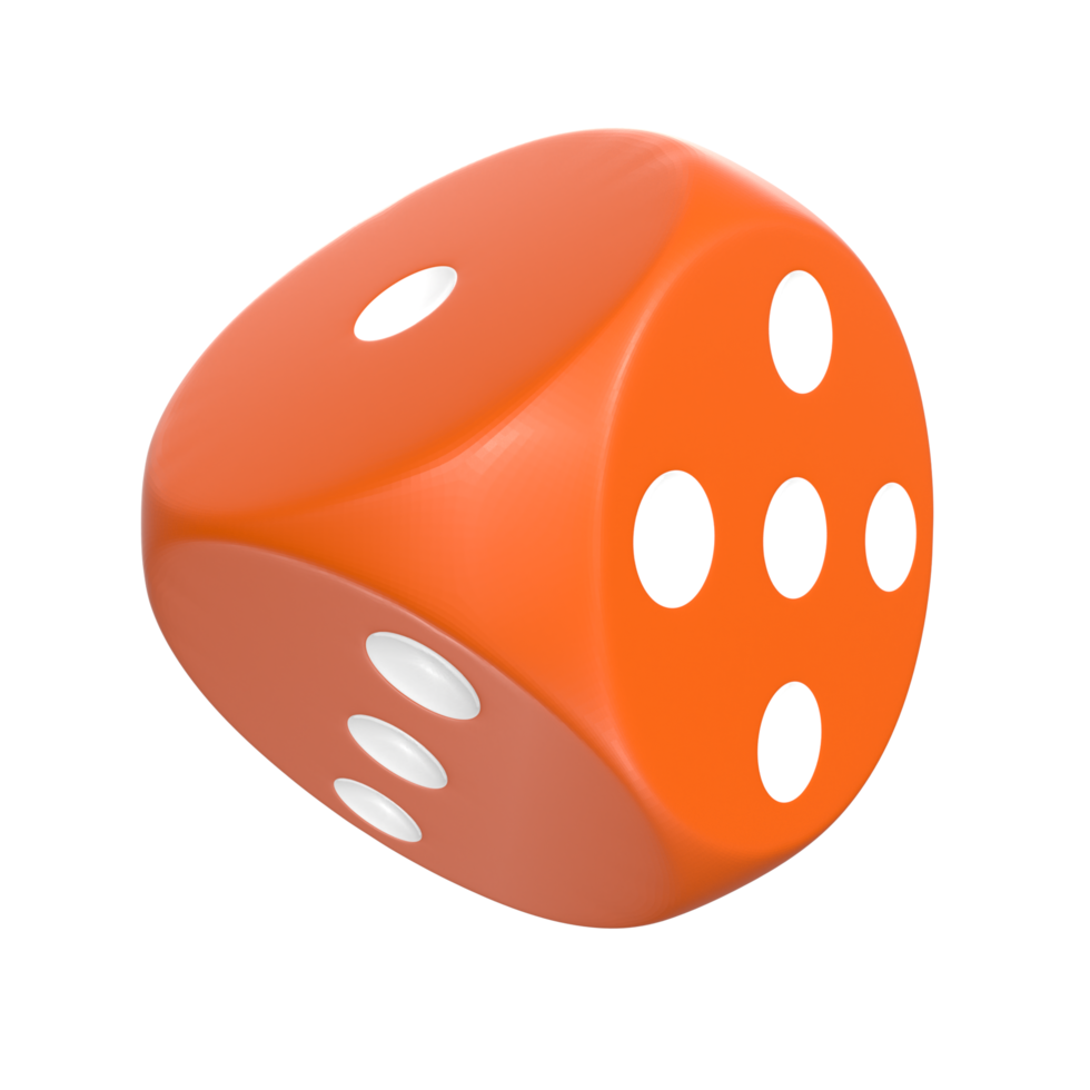 3D Rendering Of Dice Object png