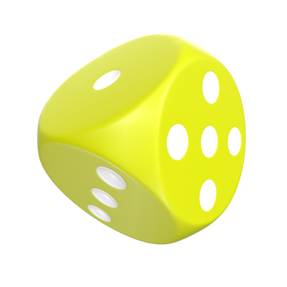 3D Rendering Of Dice Object png