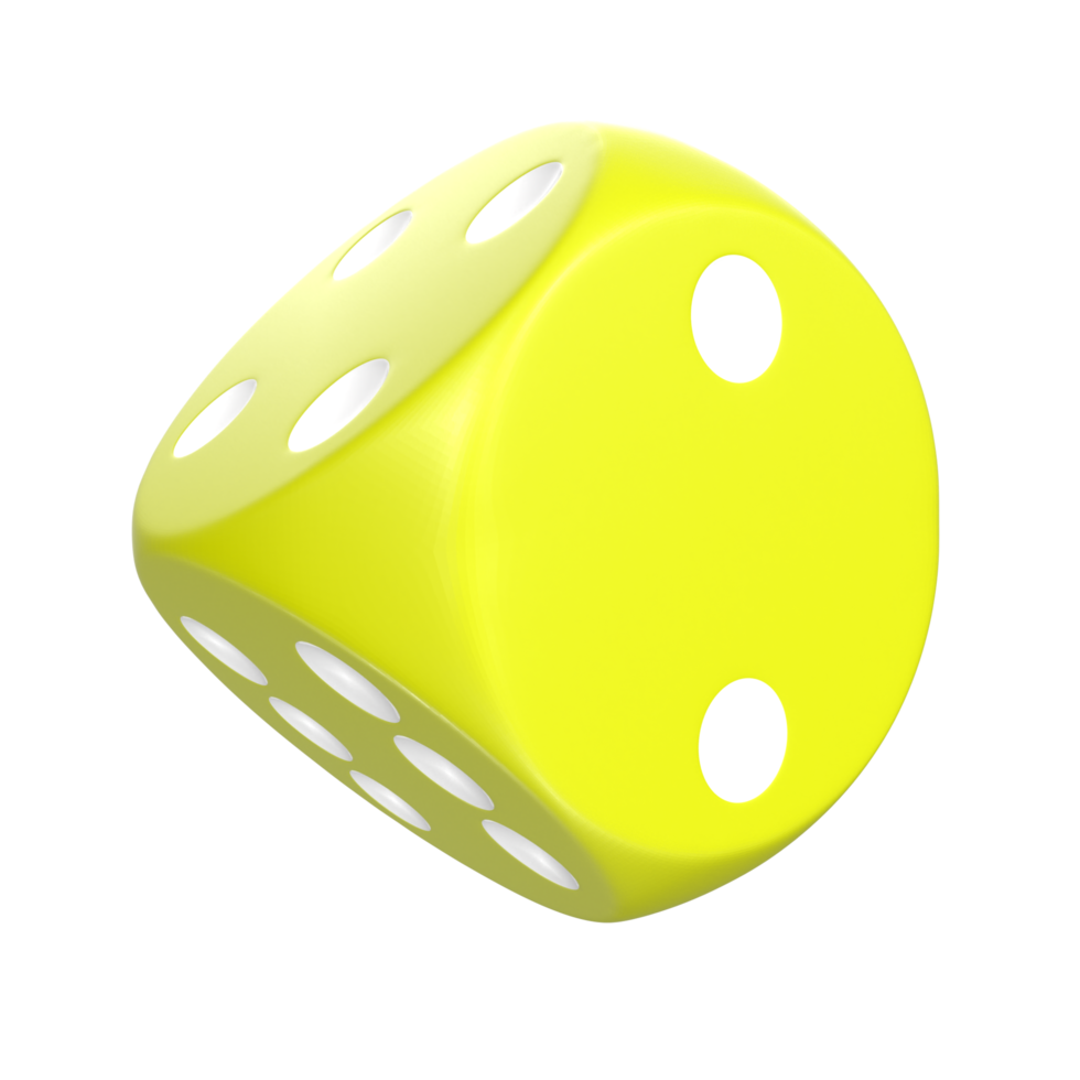 Rendu 3D de l'objet dés png