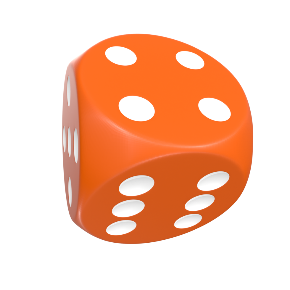 3D Rendering Of Dice Object png