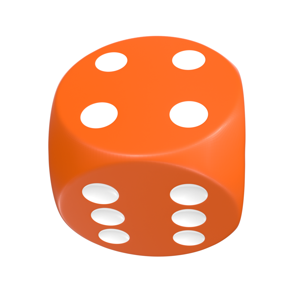 3D Rendering Of Dice Object png