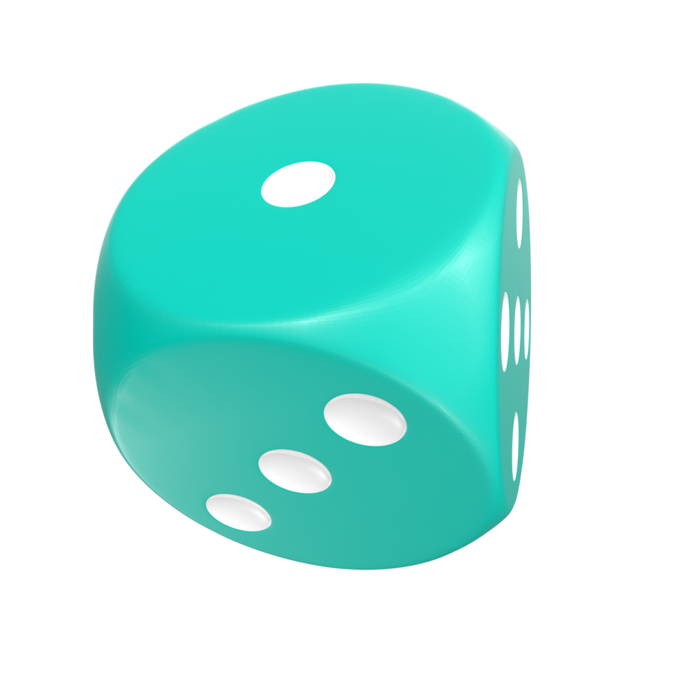 3D Rendering Of Dice Object png