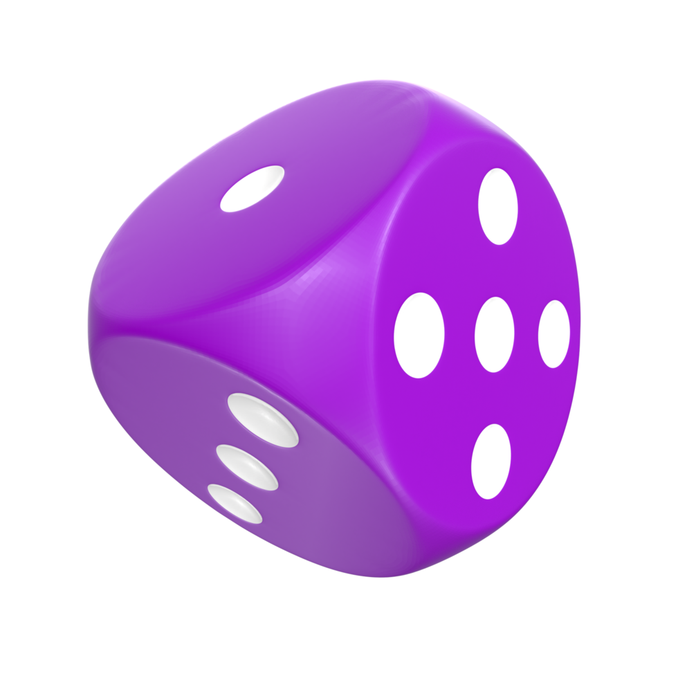 3D Rendering Of Dice Object png