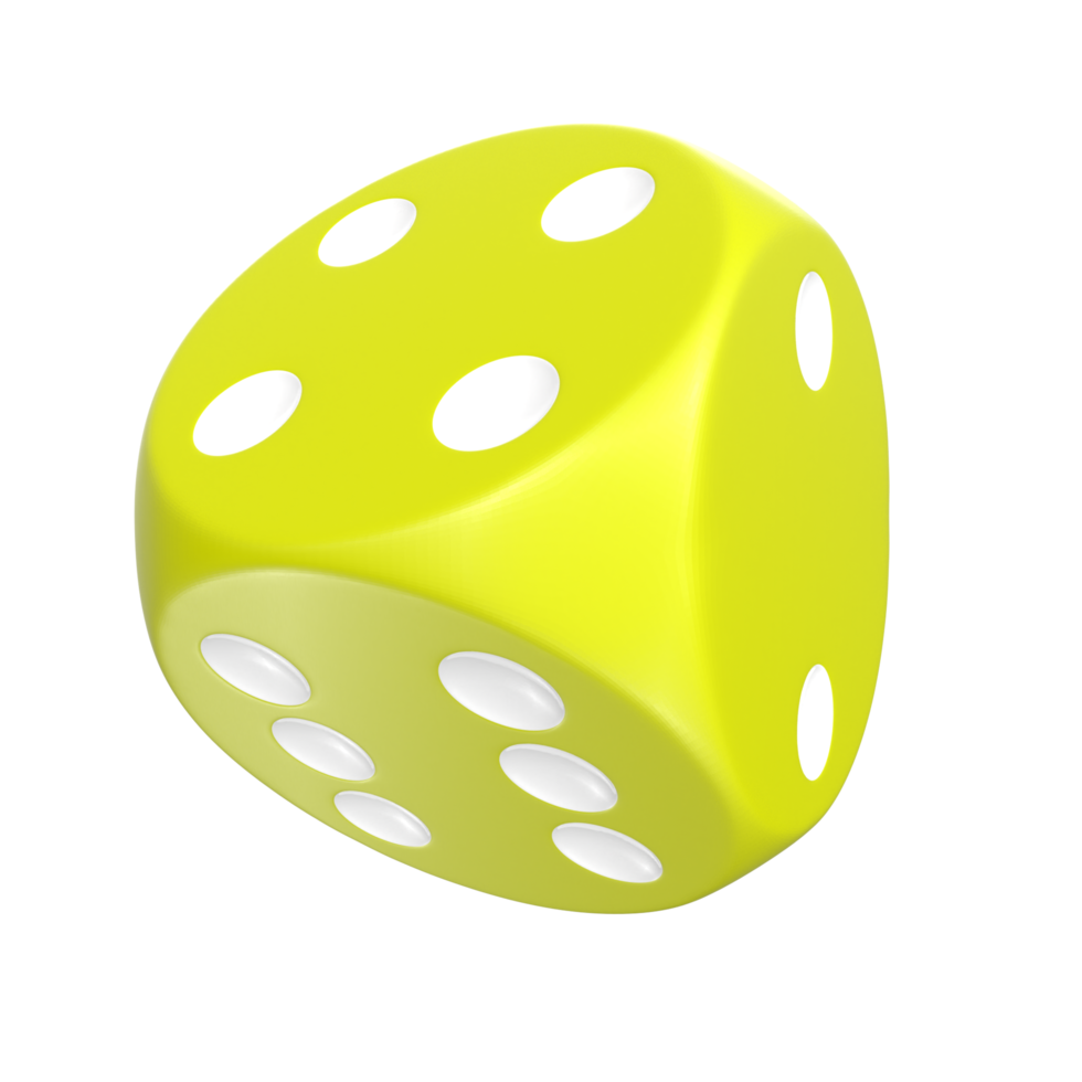 3D Rendering Of Dice Object png