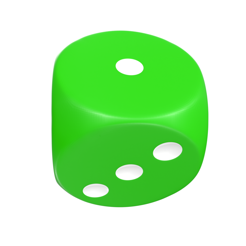 3D Rendering Of Dice Object png