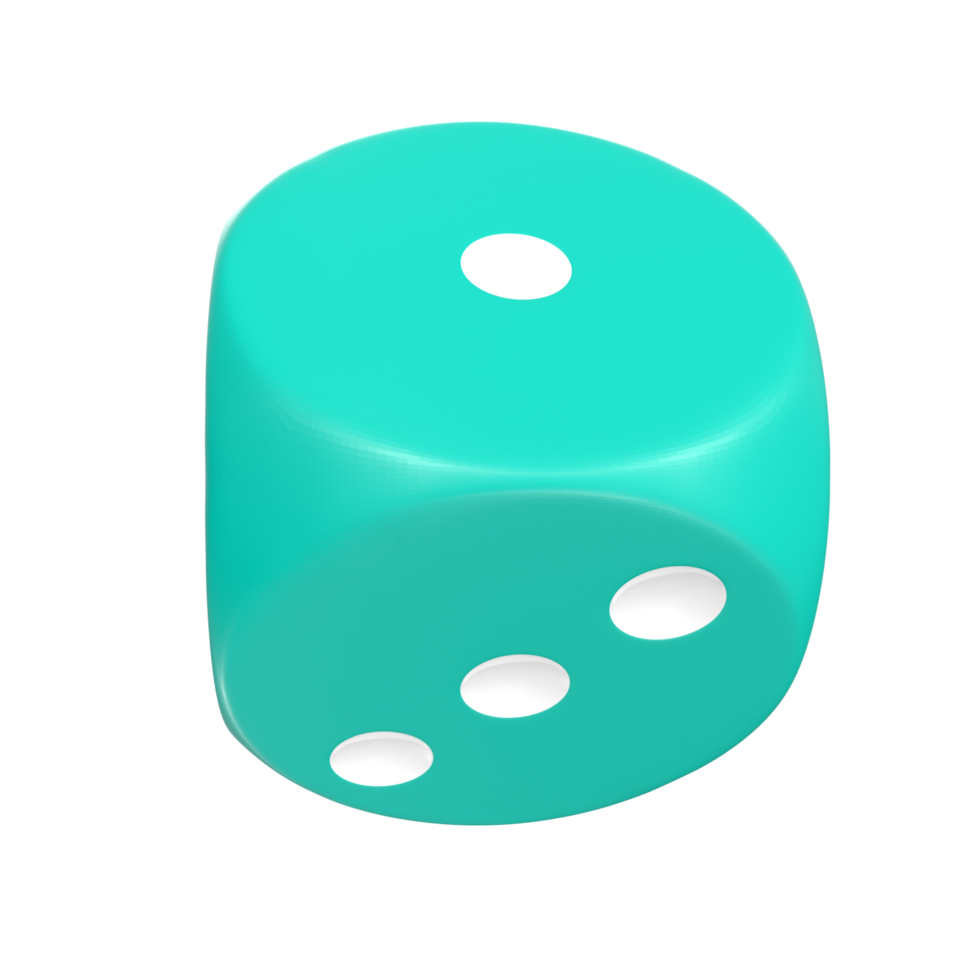 3D Rendering Of Dice Object png