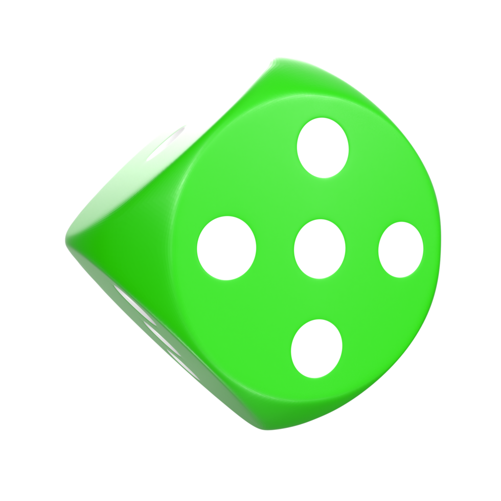 3D Rendering Of Dice Object png