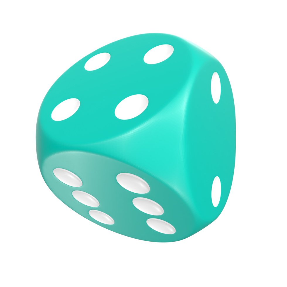 3D Rendering Of Dice Object png