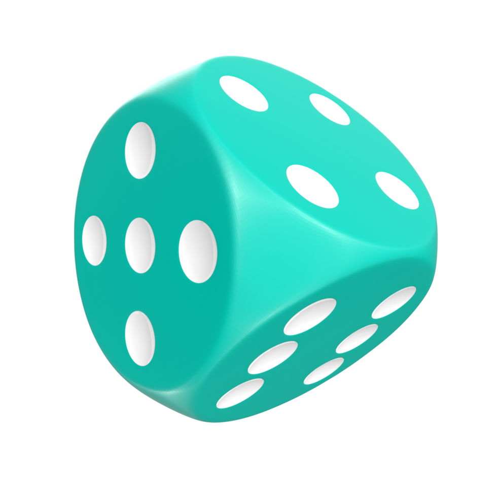 3D Rendering Of Dice Object png