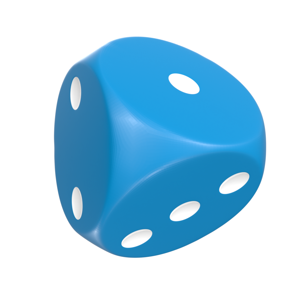 3D Rendering Of Dice Object png