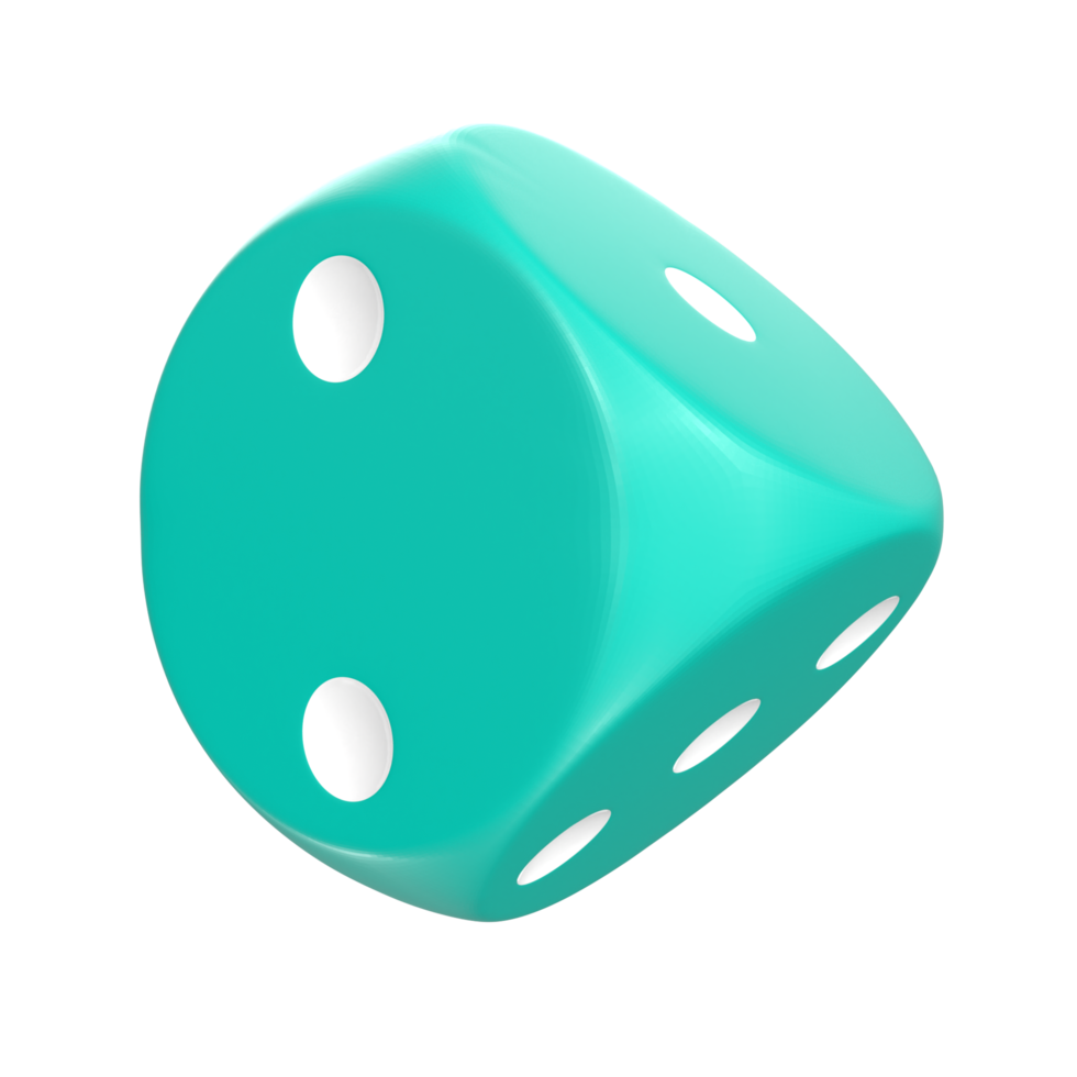 3D Rendering Of Dice Object png