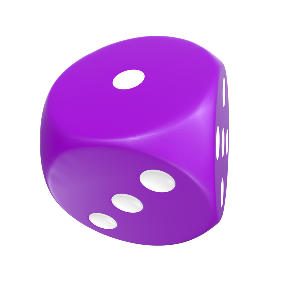 3D Rendering Of Dice Object png