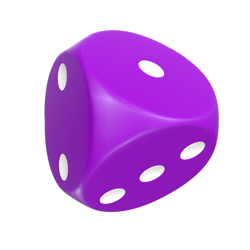 Rendu 3D de l'objet dés png