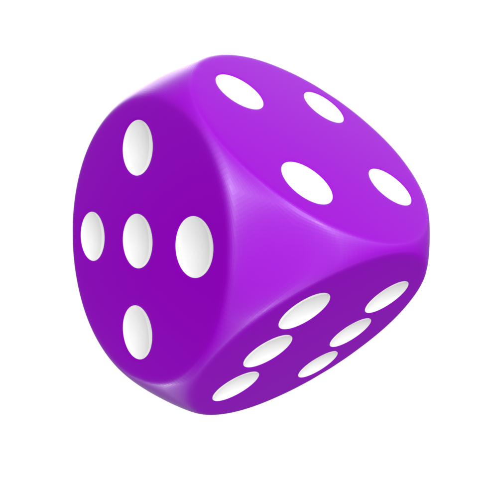 Rendu 3D de l'objet dés png