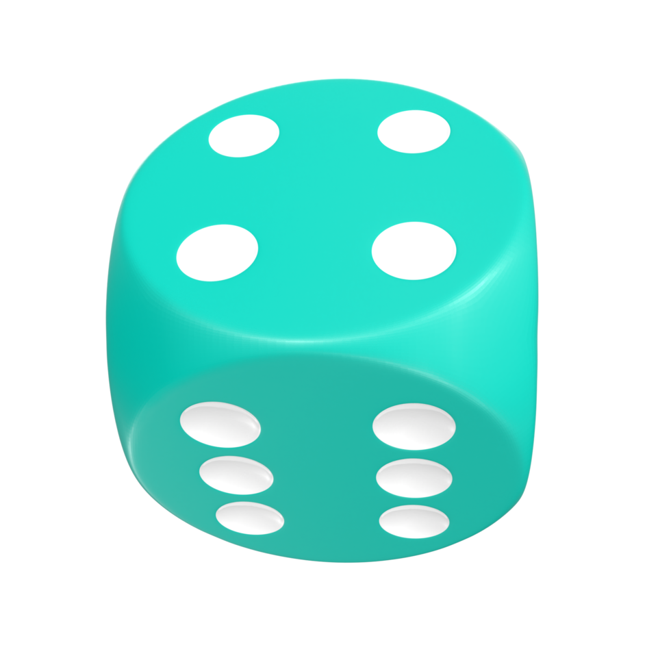3D Rendering Of Dice Object png
