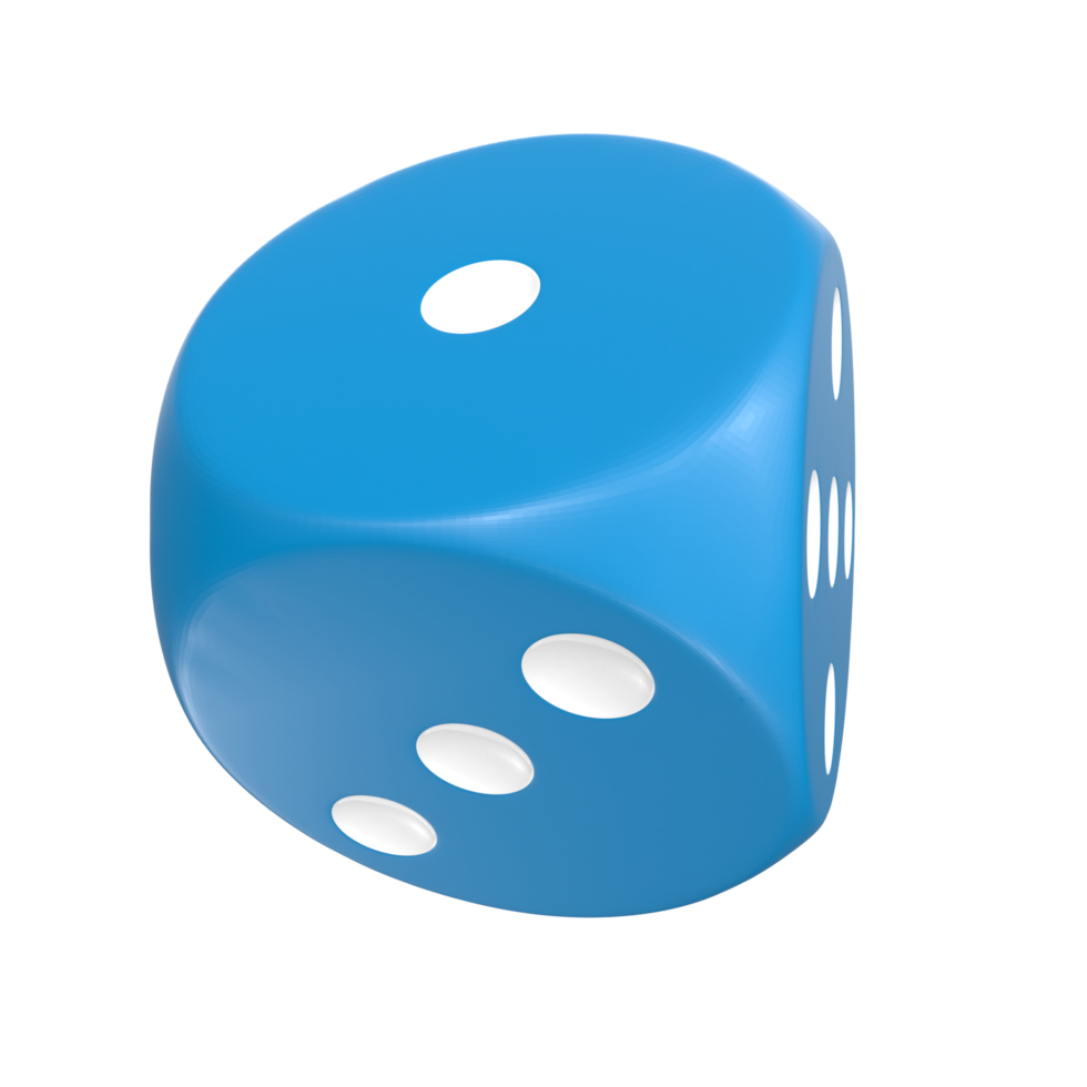 3D Rendering Of Dice Object png