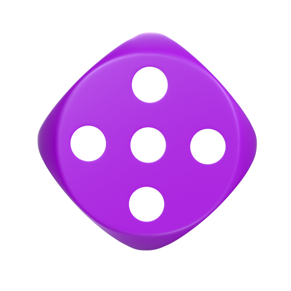 3D Rendering Of Dice Object png