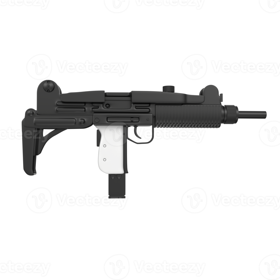 arma uzi aislada en transparente png