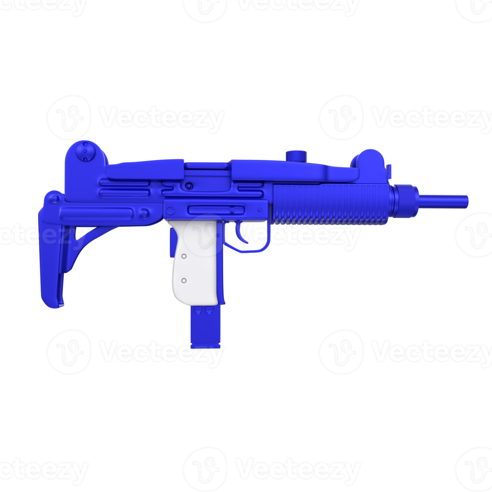 Uzi weapon isolated on transparent png