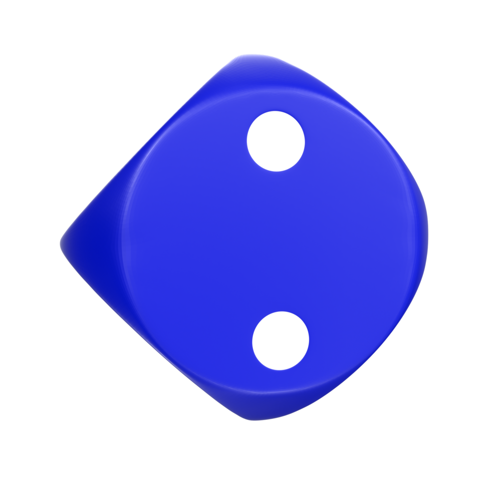 3D Rendering Of Dice Object png