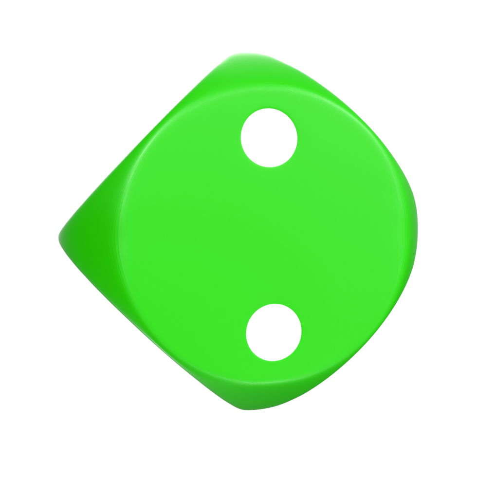 3D Rendering Of Dice Object png