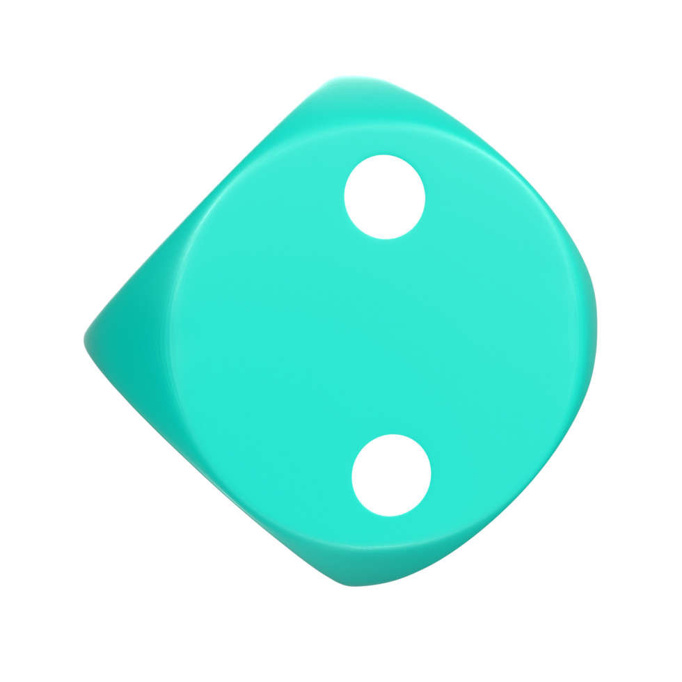 3D Rendering Of Dice Object png