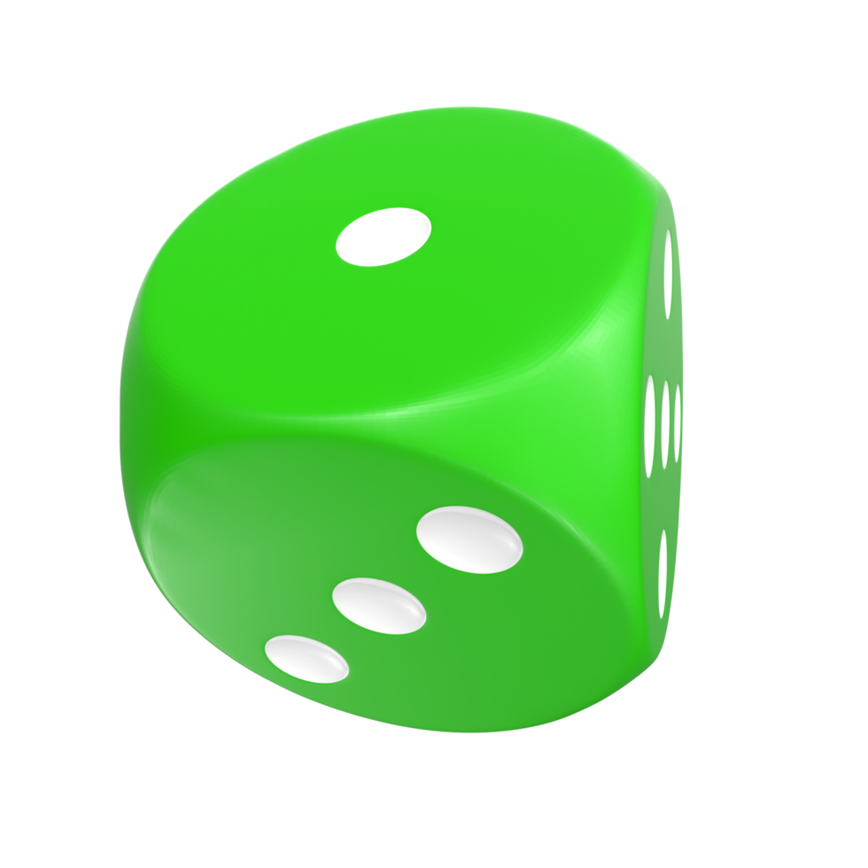3D Rendering Of Dice Object png