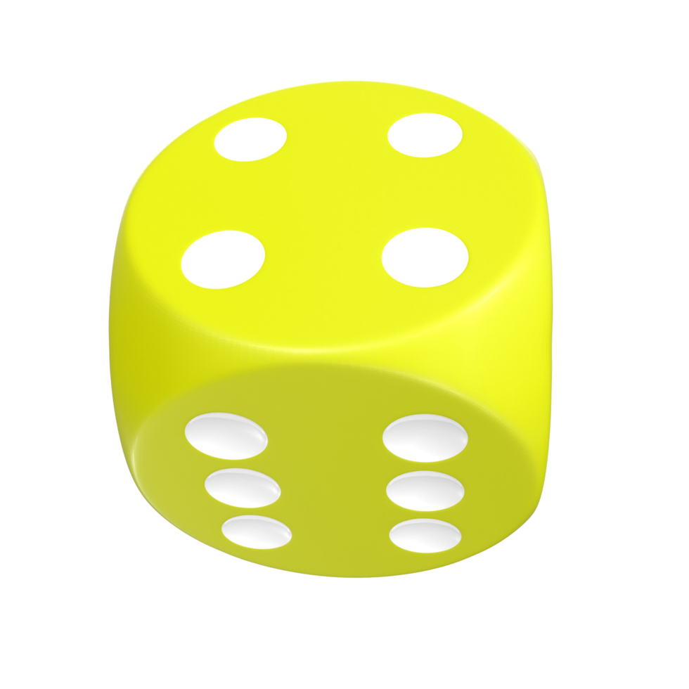 3D Rendering Of Dice Object png