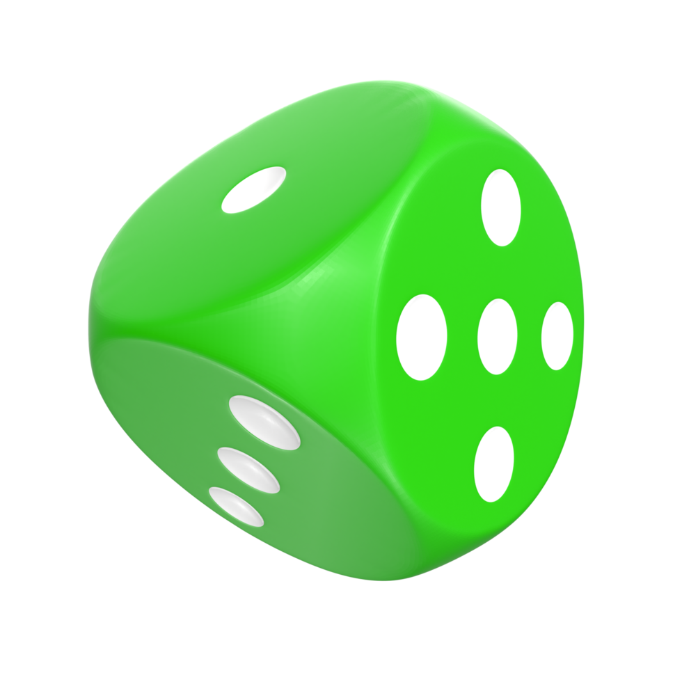 3D Rendering Of Dice Object png