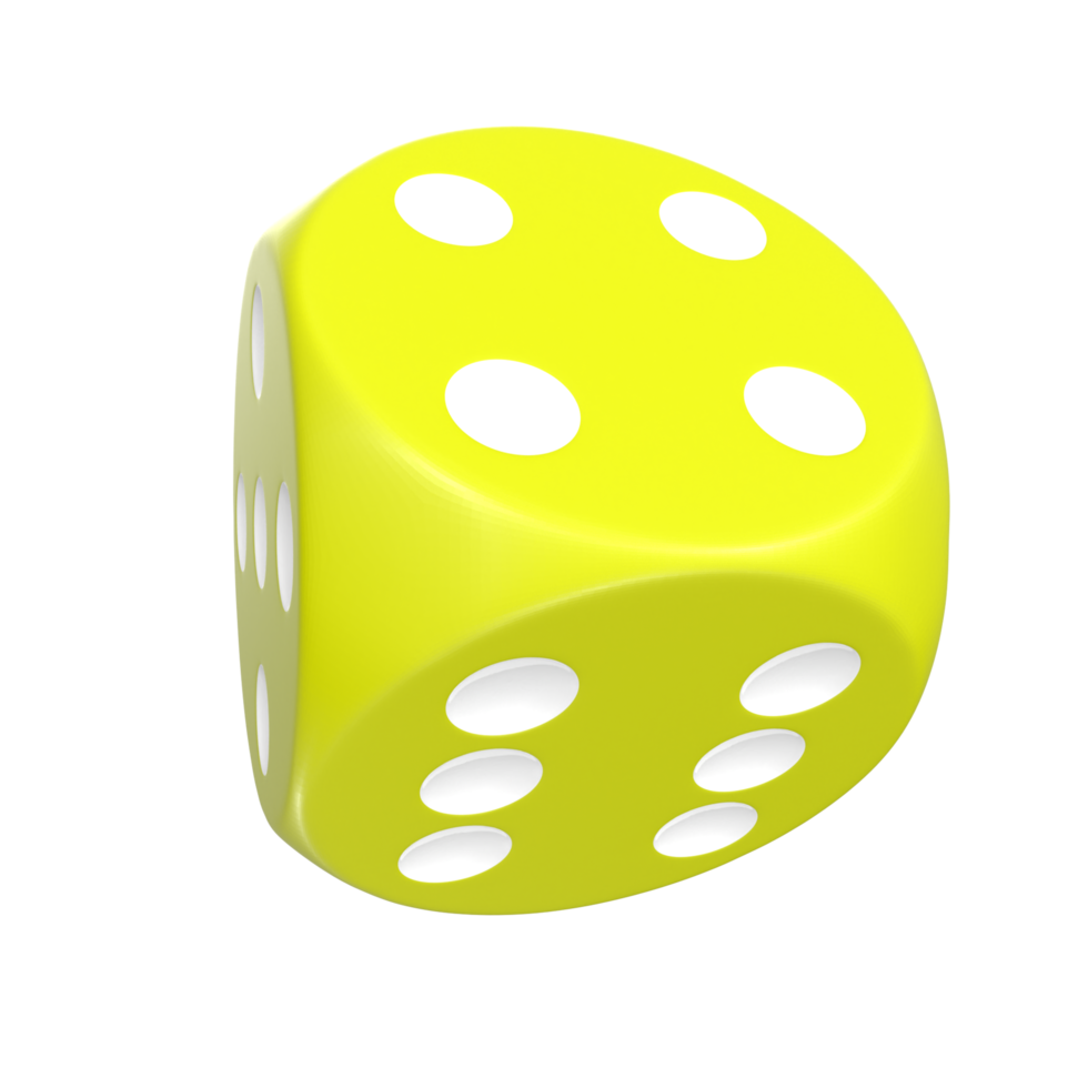 3D Rendering Of Dice Object png