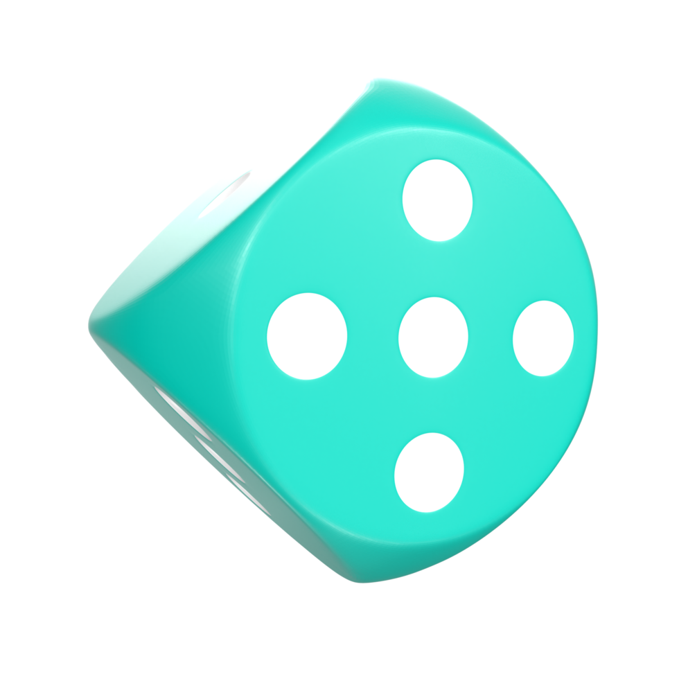 3D Rendering Of Dice Object png