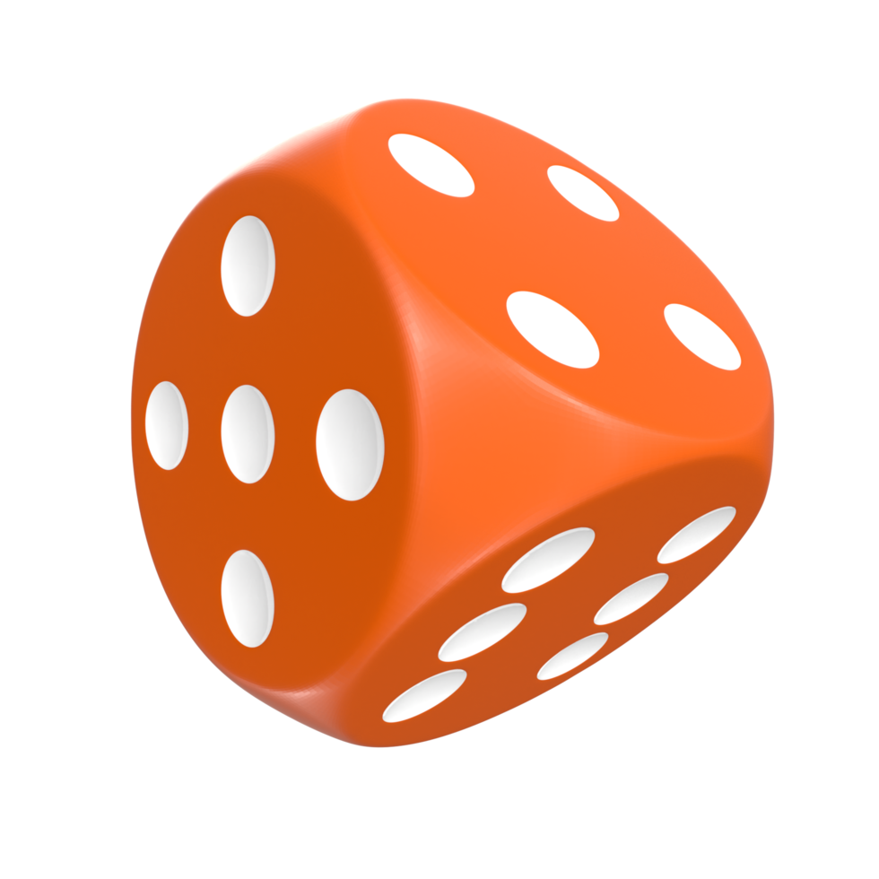 3D Rendering Of Dice Object png