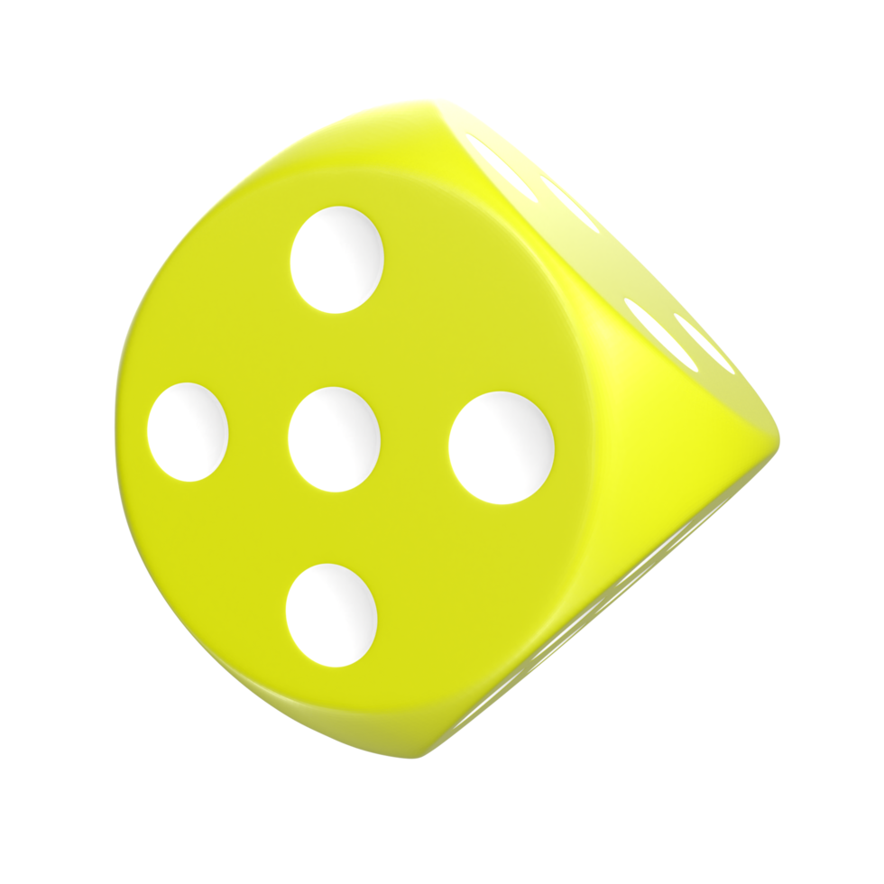 3D Rendering Of Dice Object png