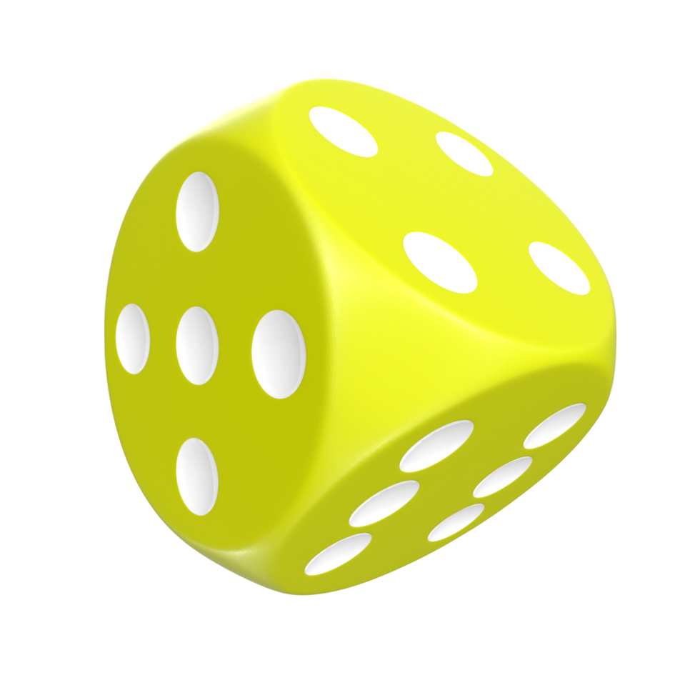 3D Rendering Of Dice Object png