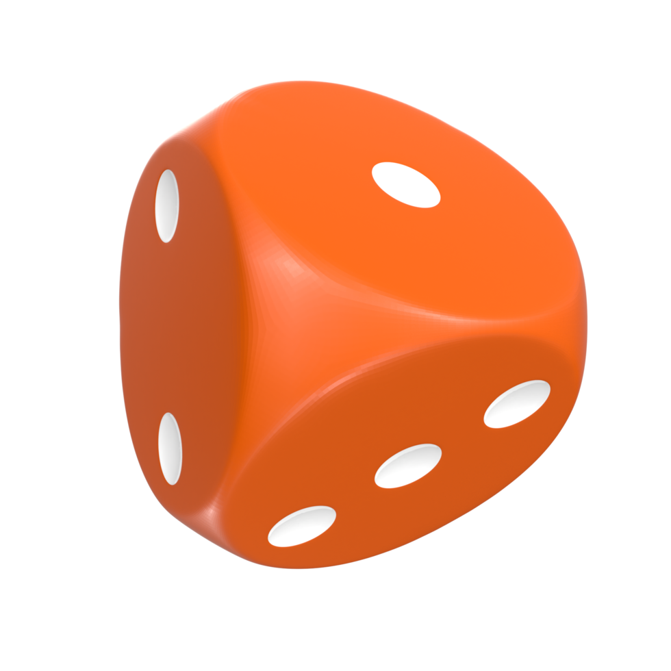 3D Rendering Of Dice Object png