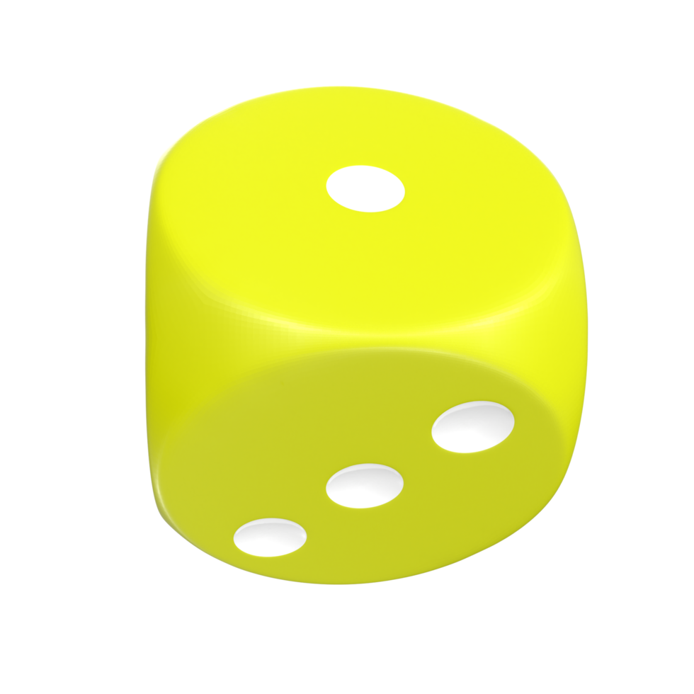 3D Rendering Of Dice Object png
