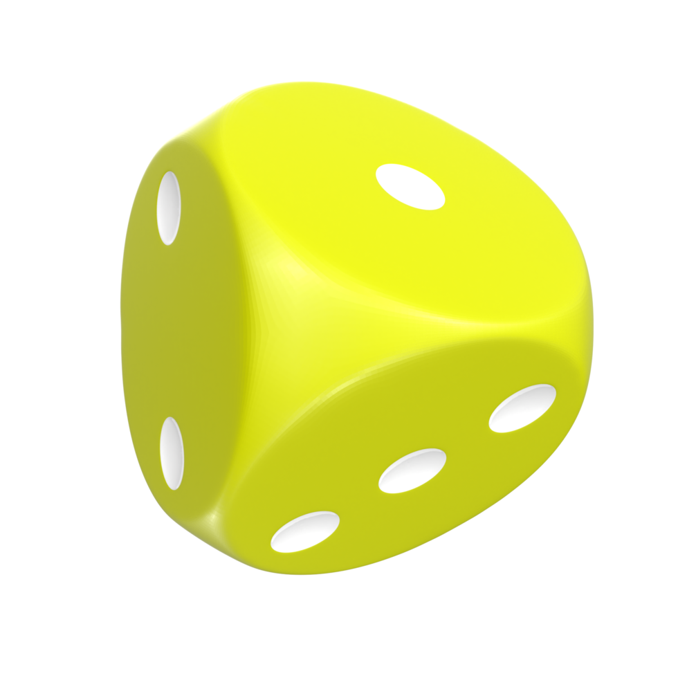 3D Rendering Of Dice Object png