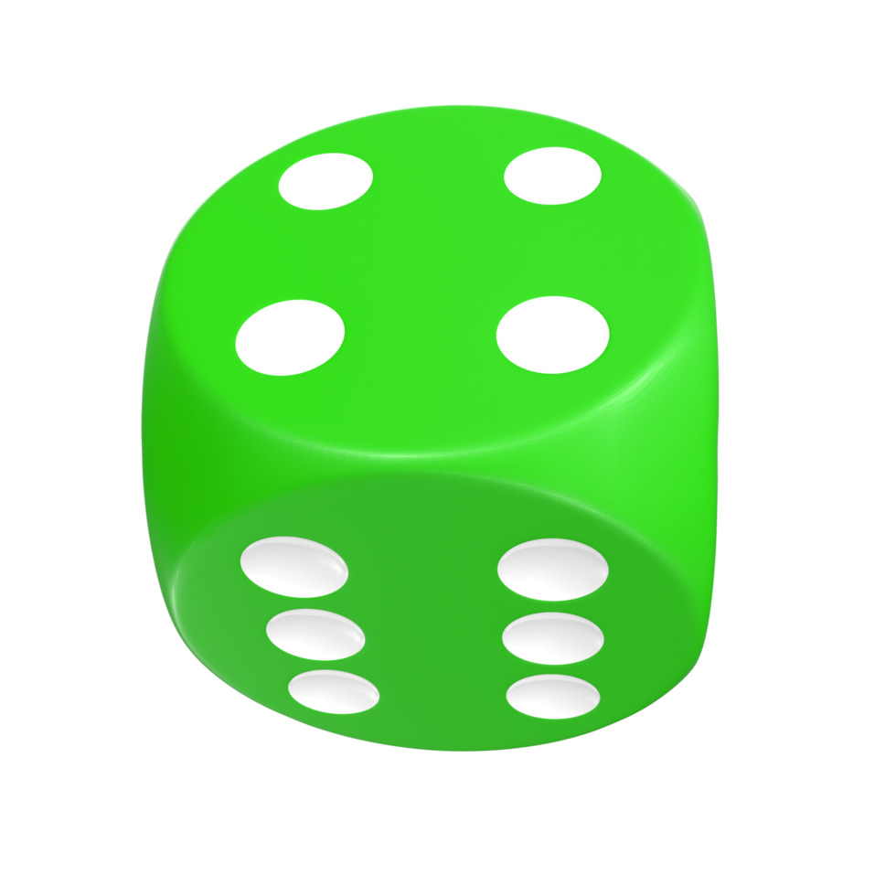 3D Rendering Of Dice Object png