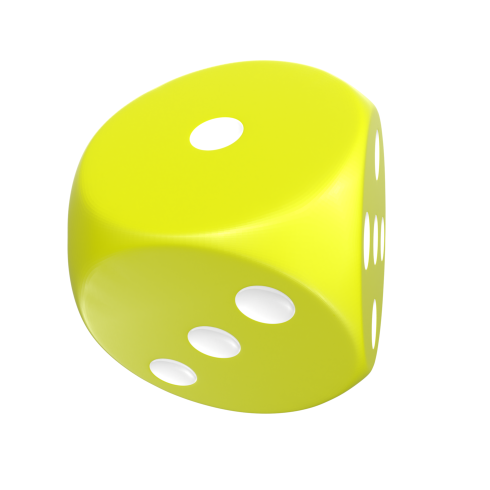 3D Rendering Of Dice Object png