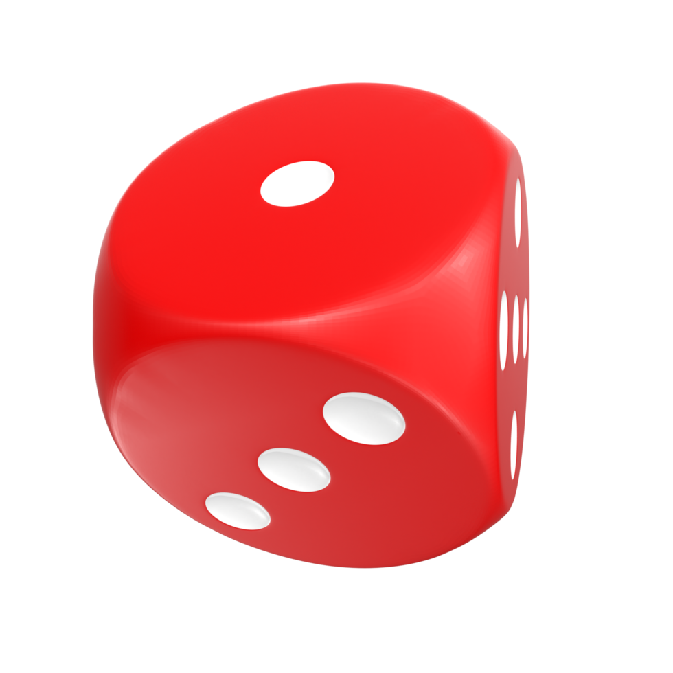 3D Rendering Of Dice Object png