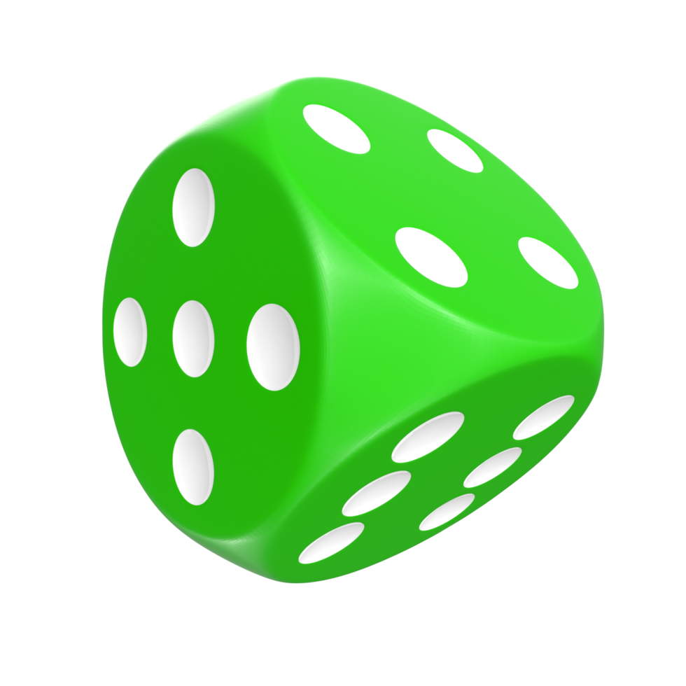 3D Rendering Of Dice Object png