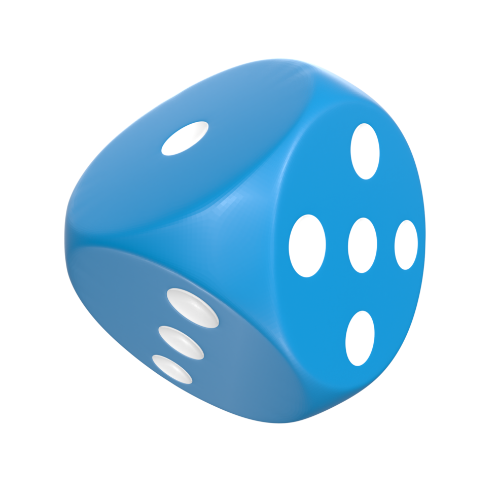 3D Rendering Of Dice Object png