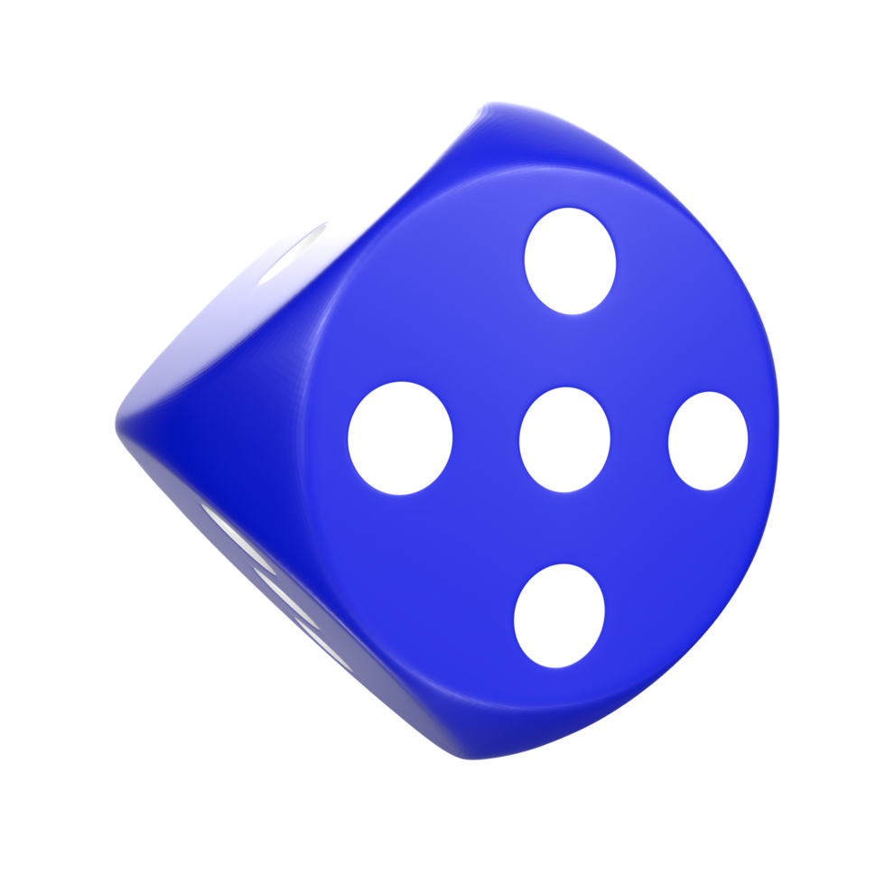 3D Rendering Of Dice Object png