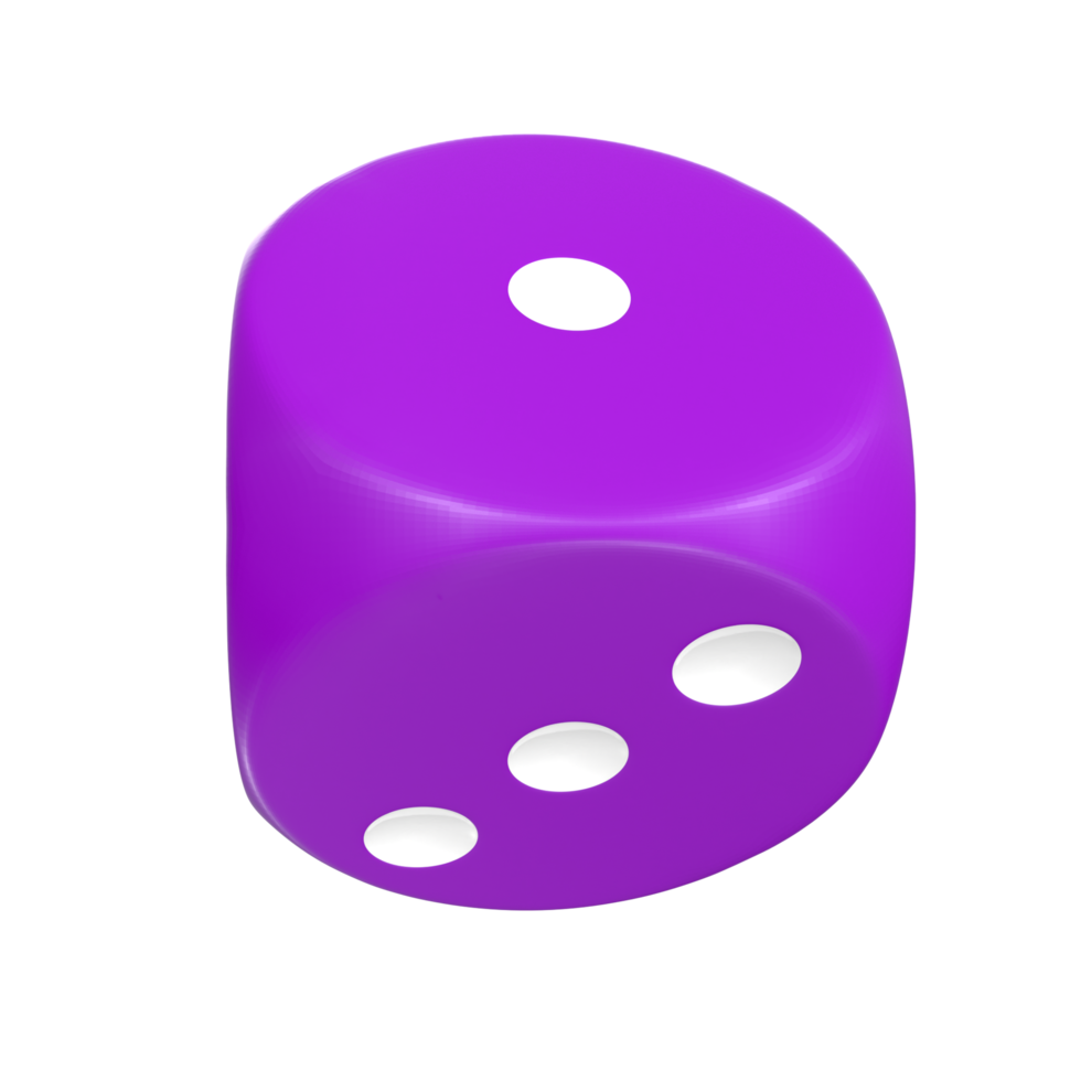 3D Rendering Of Dice Object png