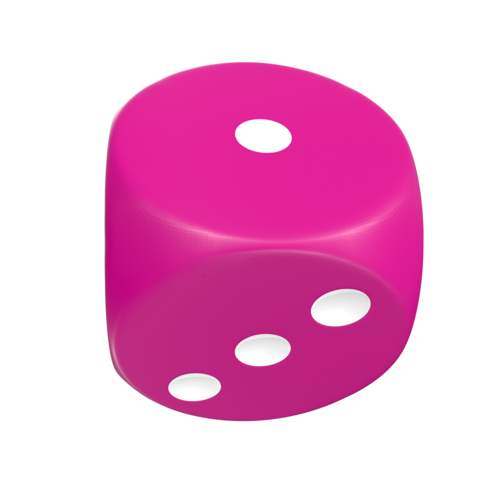 3D Rendering Of Dice Object png