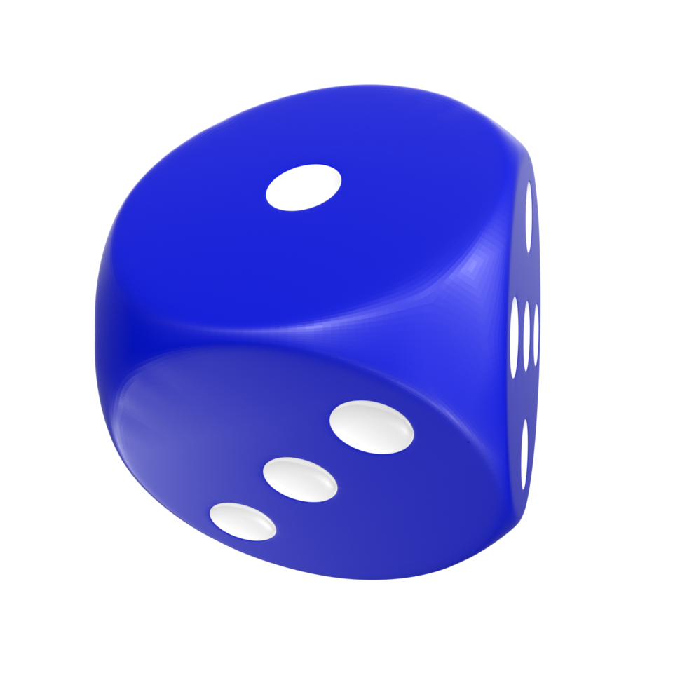3D Rendering Of Dice Object png