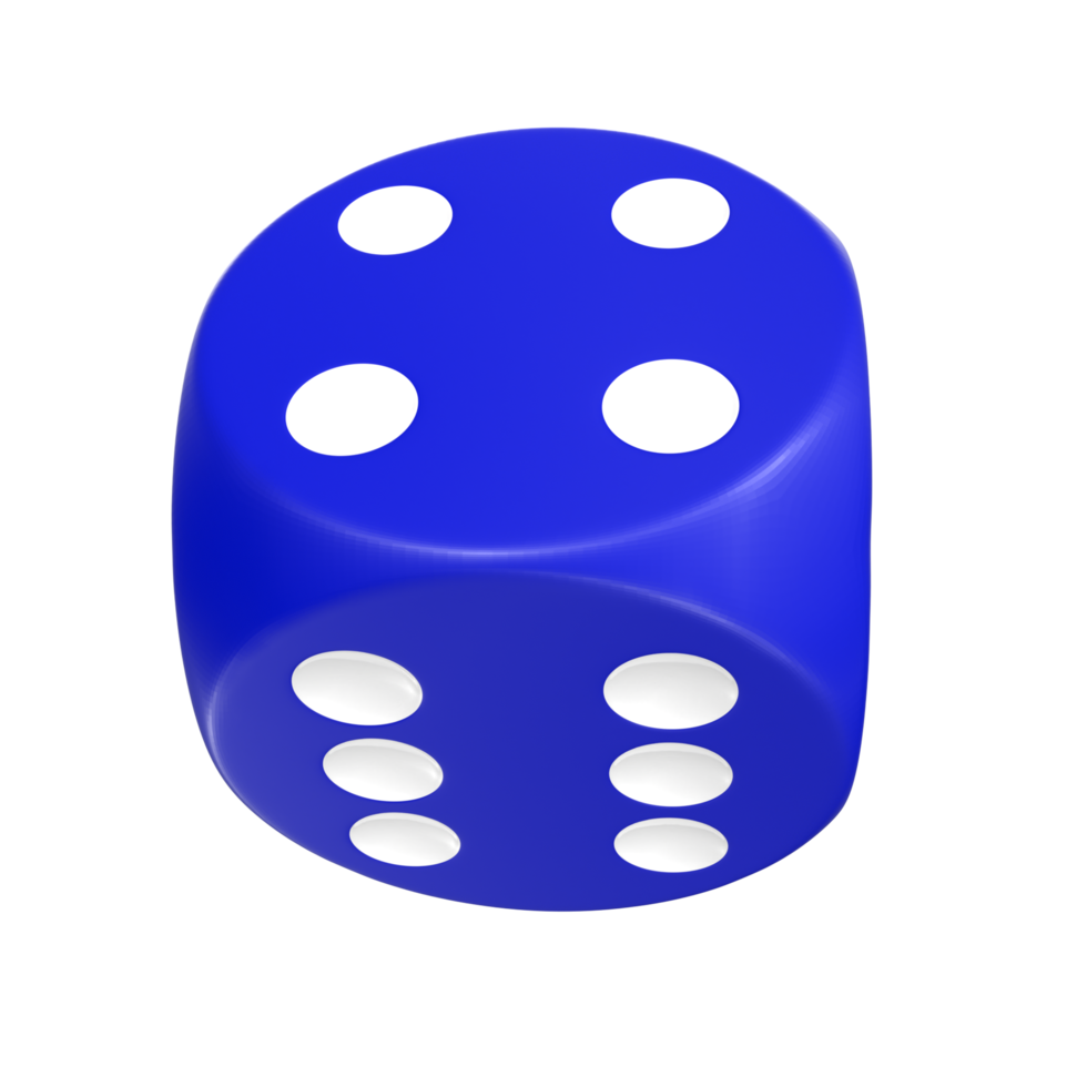 3D Rendering Of Dice Object png